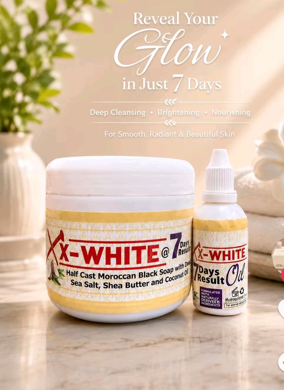 X WHITE HALFCAST MORROCAN BlACK SOAP