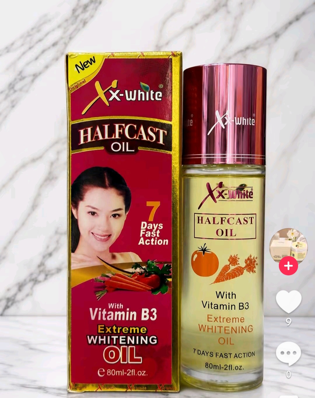 X-WHITE  HALFCAST OIL With Vitamin B3