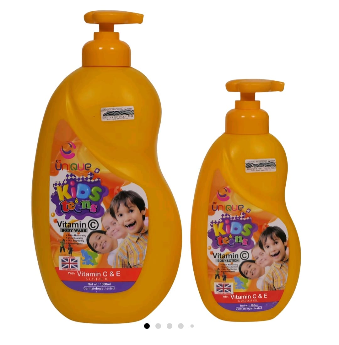 UNIQUE KIDS TEEN VITAMIN C BODY WASH AND LOITON  SET